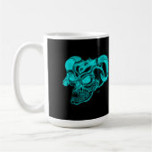 Skull Devil Head Black en Green Design Koffiemok (Links)