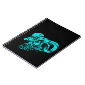 Skull Devil Head Black en Green Design Notitieboek (Linkerzijde)
