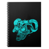Skull Devil Head Black en Green Design Notitieboek (Voorkant)