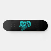 Skull Devil Head Black en Green Design Persoonlijk Skateboard (Horizontaal)
