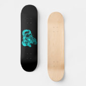 Skull Devil Head Black en Green Design Persoonlijk Skateboard (Voorkant)