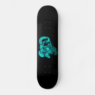 Skull Devil Head Black en Green Design Persoonlijk Skateboard