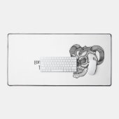 Skull Devil Head Black en White Design Bureaumat (Keyboard & Muis)