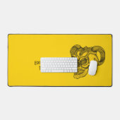 Skull Devil Head Black en Yellow Design Bureaumat (Keyboard & Muis)