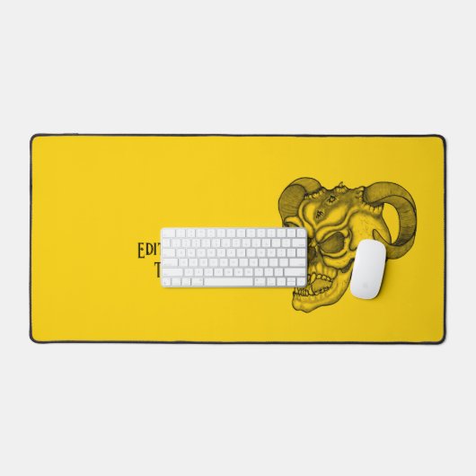 Skull Devil Head Black en Yellow Design Bureaumat (Keyboard & Muis)