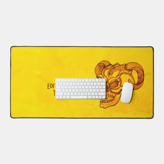 Skull Devil Head Black en Yellow Design Bureaumat (Keyboard & Muis)