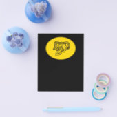 Skull Devil Head Black en Yellow Design Flyer (Enkel)