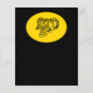 Skull Devil Head Black en Yellow Design Flyer