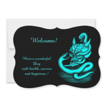 Skull - Devil Head met slang, voeg Jouw tekst Invi