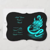 Skull - Devil Head met slang, voeg Jouw tekst Invi Kaart (Achterkant)