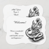 Skull - Devil Head met slang, voeg Jouw tekst toe Kaart (Voorkant / Achterkant)