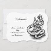 Skull - Devil Head met slang, voeg Jouw tekst toe Kaart (Voorkant)