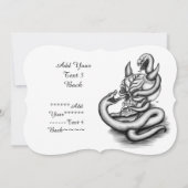 Skull - Devil Head met slang, voeg Jouw tekst toe Kaart (Achterkant)