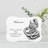 Skull - Devil Head met slang, voeg Jouw tekst toe Kaart (Staand voorkant)