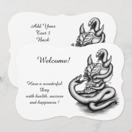 Skull - Devil Head met slang, voeg Jouw tekst toe Kaart