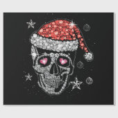 Skull Diamond met Kerstkerstkerstkerstpajama-kerst Cadeaupapier (Vlak)