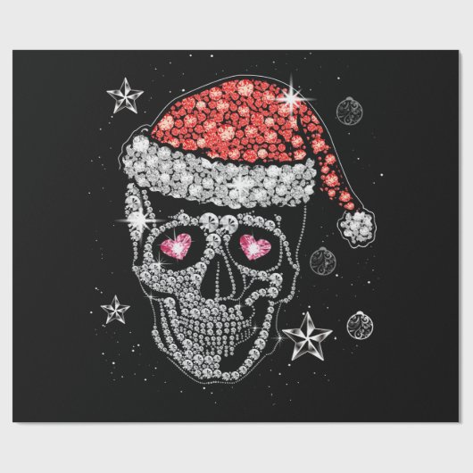 Skull Diamond met Kerstkerstkerstkerstpajama-kerst Cadeaupapier (Vlak)