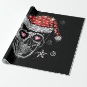 Skull Diamond met Kerstkerstkerstkerstpajama-kerst Cadeaupapier (Uitgerold)