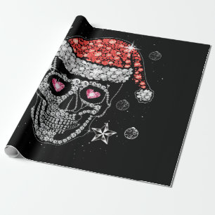 Skull Diamond met Kerstkerstkerstkerstpajama-kerst Cadeaupapier
