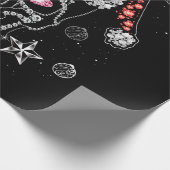 Skull Diamond met Kerstkerstkerstkerstpajama-kerst Cadeaupapier (Hoek)