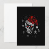 Skull Diamond Santa Hat Gifts Christmas Pajama Xma Kaart (Voorkant / Achterkant)