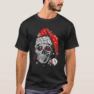 Skull Diamond Wearing Santa Claus Pet Merry Christ T-shirt