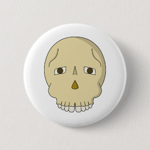 Skull die naar je kijkt ronde button 5,7 cm