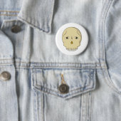 Skull die naar je kijkt ronde button 5,7 cm (In situ)