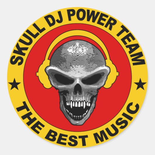 Skull DJ Sticker (Voorkant)
