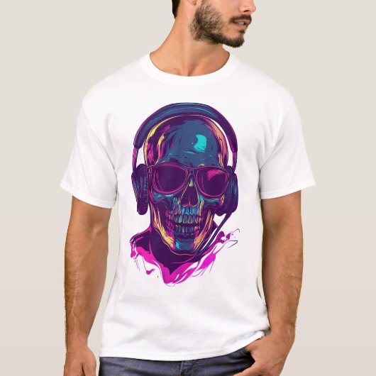 Skull DJ Vibes T-shirt (Voorkant)