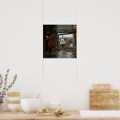 Skull Doll Healing Bass Witchy AI Art Matte Waarde Poster (Keuken)