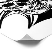 Skull doorn kruin illustratie art poster (Hoek)