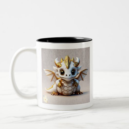 "Skull Dragon Design" Tweekleurige Koffiemok (Links)