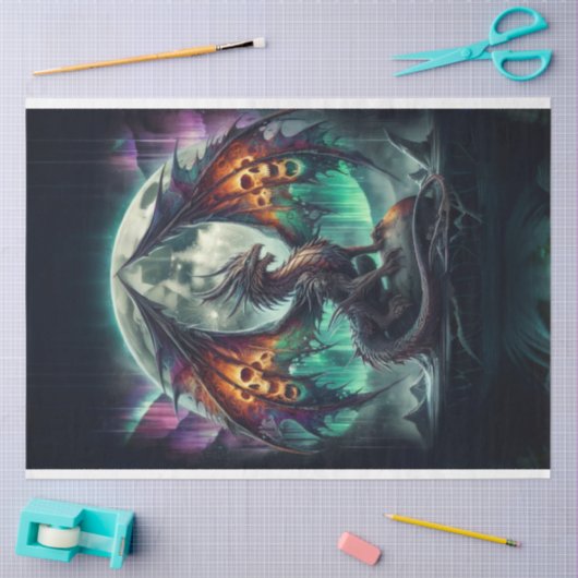 Skull Dragon Tissuepapier (Craft)