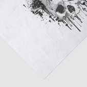 Skull Drip Black Ink Graphic Party Tissuepapier (Detail)