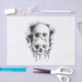 Skull Drip Black Ink Graphic Party Tissuepapier (Craft)