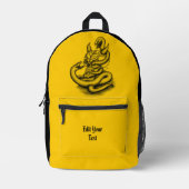 Skull - Duivel Head met slang Bedrukte Rugzak (Voorkant)