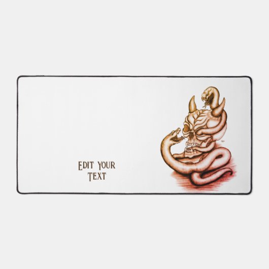 Skull - Duivel Head met slang Bureaumat (Voorkant)