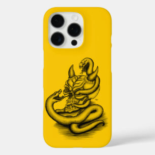 Skull - Duivel Head met slang iPhone 16 Pro Hoesje