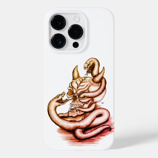 Skull - Duivel Head met slang Case-Mate iPhone Case (Achterkant)