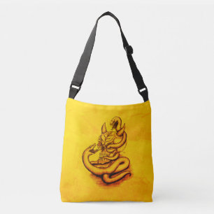 Skull - Duivel Head met slang Crossbody Tas
