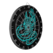 Skull - Duivel Head met slang Dartbord (Voorkant Links)