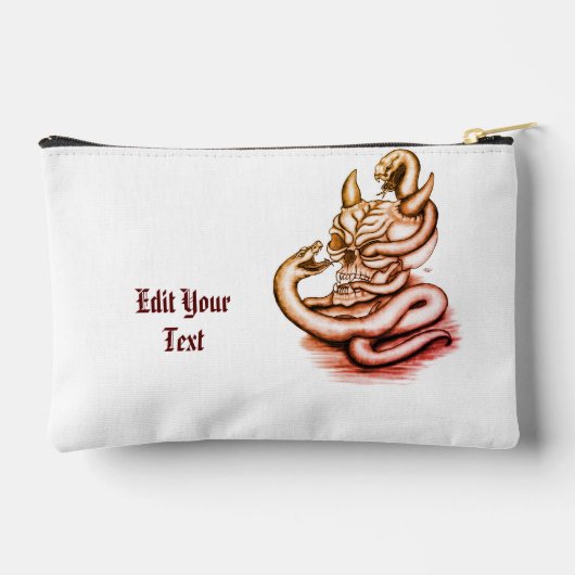 Skull - Duivel Head met slang Etui (Achterkant)