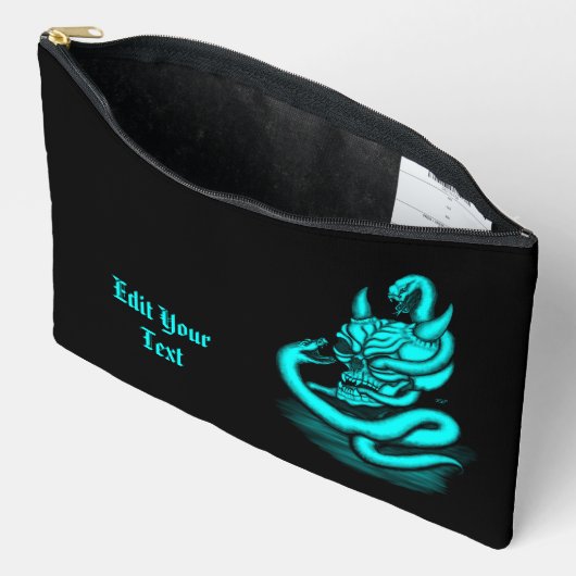 Skull - Duivel Head met slang Etui (Open)