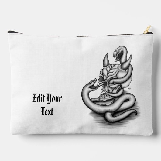 Skull - Duivel Head met slang Etui (Achterkant)