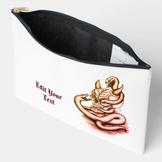 Skull - Duivel Head met slang Etui (Open)