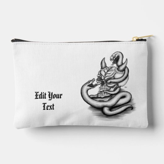 Skull - Duivel Head met slang Etui (Achterkant)