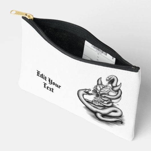 Skull - Duivel Head met slang Etui (Open)