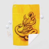 Skull - Duivel Head met slang Golfhanddoek (Insitu)