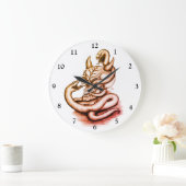 Skull - Duivel Head met slang Grote Klok (Huis)